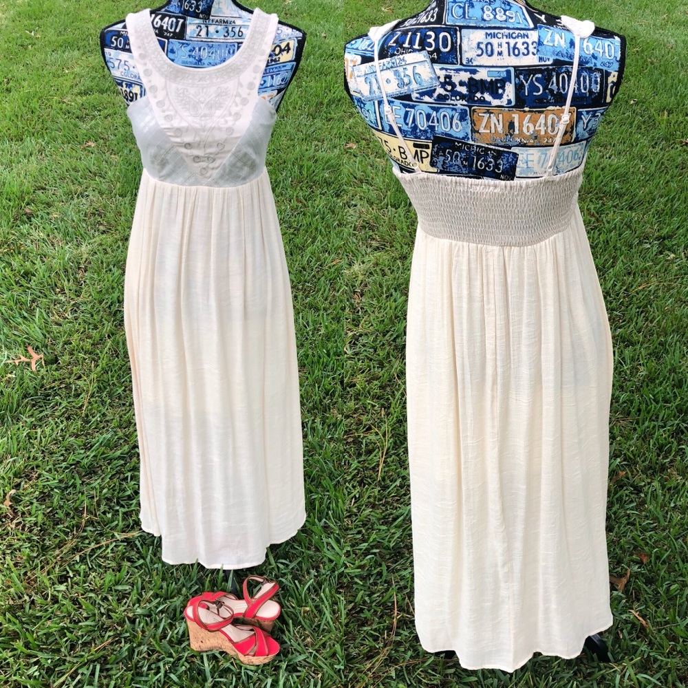 Flying Tomato Maxi Dress Chic Cream/Beige Grey XS